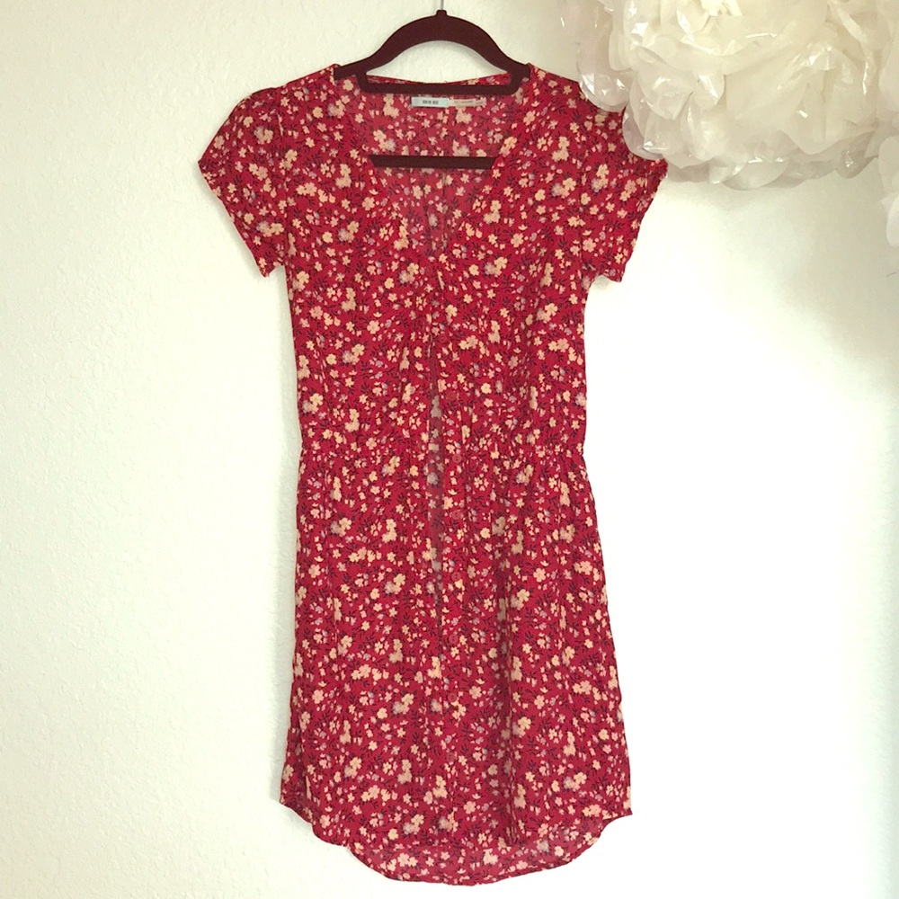 OU Kimchi Blue Red Floral Dress